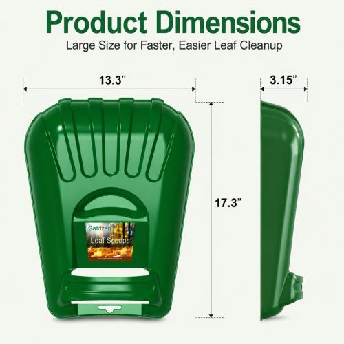 Gardzen Plastic Large Leaf Scoop Hand Rakes
