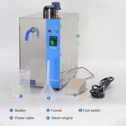 1300W Professional Jewelry Steam Cleaner, Stainless Steel Jewelry Steam Cleaner, 2L Electric Steam Jewelry Cleaner,for Cleaning Jewelry/Gold/Silver