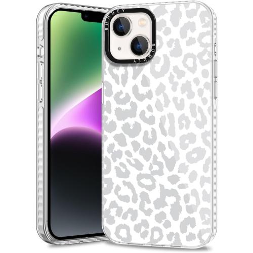2 Pack Cheetah Print Cases for Apple iPhone 13 / iPhone 14 Case 6.1 inch, Clear Cute Coquette Fashion Leopard Patterns for Girls Women Funda with Shockproof Protection Silicone Soft TPU Cover