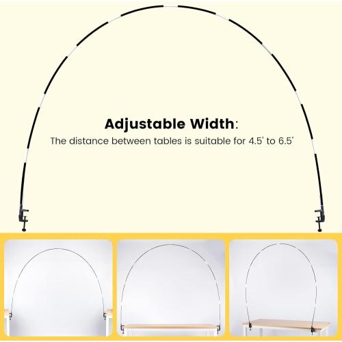 13ft Table Balloon Arch Kit, Balloon Arch Stand Frame for Different Size Tables Graduation Wedding Birthday Baby Shower Party Decorations(Black)
