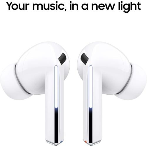SAMSUNG Galaxy Buds 3 Pro AI True Wireless Bluetooth Earbuds, Noise Cancelling, Sound Optimization, Real-Time Interpreter, Redesigned Comfort Fit, White [US Version, Amazon Exclusive 2Yr Warranty]