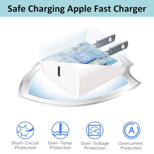 iPhone Fast Charger, iPhone Charger Fast Charging 2Pack PD 6FT Type C Quick USB C to Lightning Cable Cord Fast Charger iPhoneUSB C Wall Block Plug for iPhone14 13 12 11 Pro Max XR XS X, iPad, AirPods