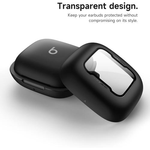 SURITCH for Beats Powerbeats Pro 2 Case Cover, Magnetic Locking Cases for Beats Powerbeats Pro 2 2025, Shockproof Bumper Protective Covers with Carabiner & Keyring & Cleaner Kit, Black