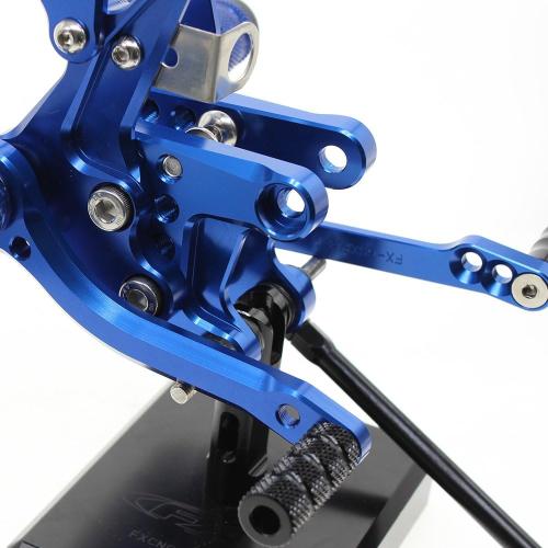 Color Blue Aluminum Rear Motorcycle Footpegs for Suzuki GSXR750 (1996-2005), GSXR600 (2000-2005), SV650/SV650S/SV1000/S (1998-2014), GSXR1000 (2000-2004) - Blue