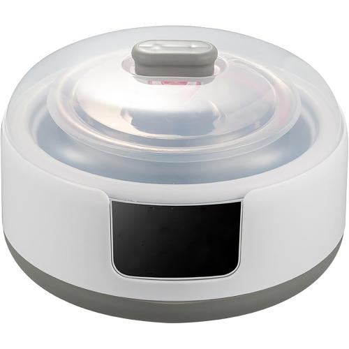 Yogurt Maker with 5 Glass Jars 1.2L Automatic Yogurt Maker with Temperature Control 36-Hour Fermentation Stainless Steel Design Suitable for Homemade Greek and Vegan Yogurt