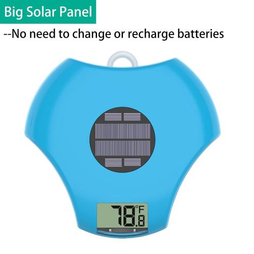 Digital Pool Thermometer – IPX-8 Waterproof Swimming Pool Thermometer Floating Easy Read, Environment-Friendly Solar-Powered Pool Temperature Gauge for Swimming Pools, Spa, Hot Tubs