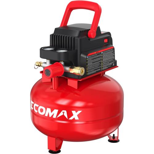 Air Compressor 3 Gallon 1/3 HP Pancake Max 110 PSI Portable Oil-Free Tank
