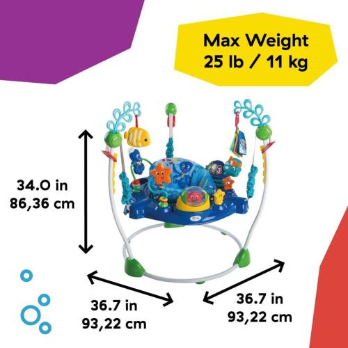 Baby Einstein Neptune's Ocean Discovery Activity Baby Jumper Activity Center, Ages 6 Months  , Max Weight 25 lbs., Unisex