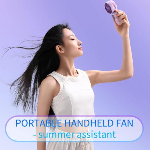 JODNO Mini Portable Fan 3 Pack, Cute Handheld Battery Operated Lightweight Small Personal Fan with 3 Speeds and USB Rechargeable Eyelash Fans for Women Men Office Outdoor Travel Camping