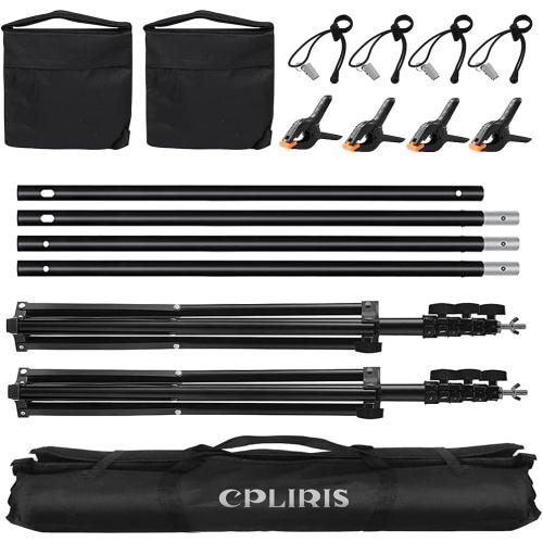 Backdrop Stand for Parties, 8.5x10ft Adjustable Background Support System for Events Decoration, Baby Shower, Photography with Spring Clamps, Backdrop Clip, Sandbag and Carrying Bag