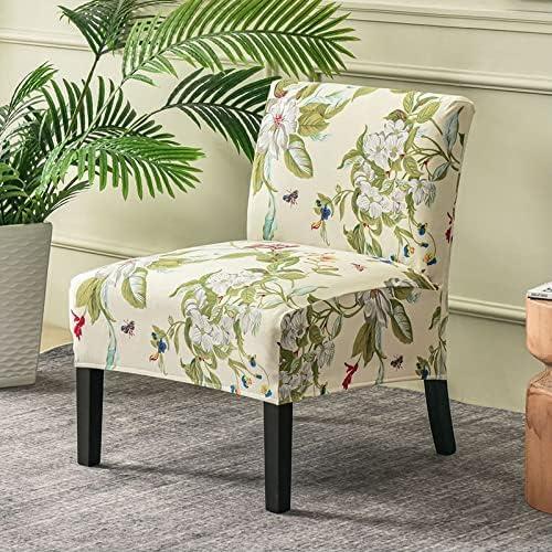 Velvet Armless Accent Chair Covers Black Extra Large Stretch Accent Slipper Chair Slipcover Non-Slip Sofa Covers Removable Chair Furniture Protecto Cover for Living Room Hotel