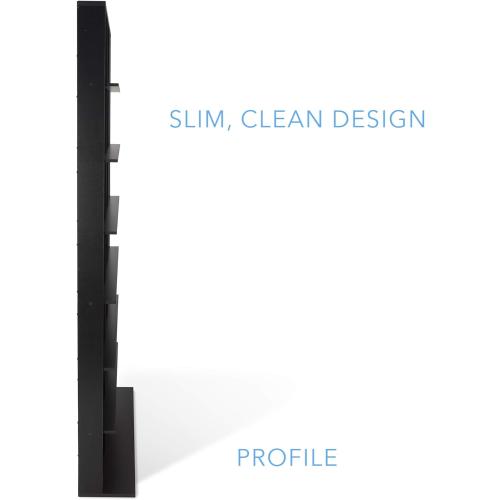 Atlantic Elite Media Storage Cabinet - Medium Tower, Stores 609 CDs, 483 Blu-Rays, 420 DVDs, 410 PS3/PS4 Games or 528 wii Games with 7 Fixed Shelves, PN35435742 in Black