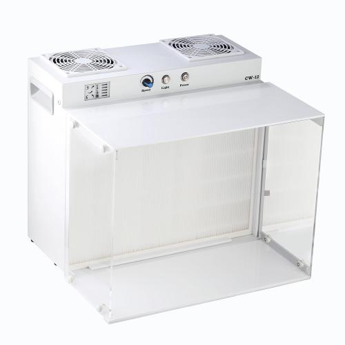 Laminar Flow Hood with HEPA H12 Filter,FFU,17.3 x 14.8 x 14.8 Laminar Flow Hood Mycology (Filter Included),Laminar Fan Air Flow Hood for Laboratories/Clean Rooms/Mushroom Room 110v