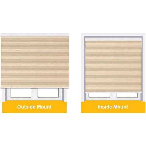 Cellular Blinds Cordless Shades for Windows Single Cell Shade - Provide Privacy and Filters Light - 34 x 64 inch, Ivory Beige(Light Filtering)