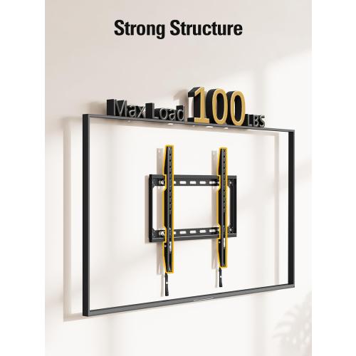 Mounting Dream TV Mount Fixed for Most 26-60 Inch LED, LCD and Plasma TVs, TV Wall Mount TVs Bracket up to VESA 400x400mm and 100 LBS Loading Capacity, Low Profile and Space Saving Flat Mount MD2361-K