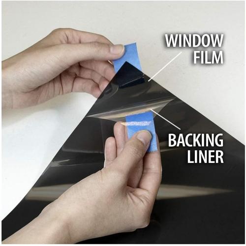 BDF NA05 Window Film Daytime Privacy and Sun Control Natural Black 5 (Very Dark) - 24in X 14ft