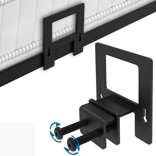 Non Slip Mattress Gaskets for Metal Bed Frame, 6 pcs Anti-Slip Holder in Place Gripper, Easy to Installation Keep Mattress from Sliding Gripper, Mattress Slide Stopper, Black