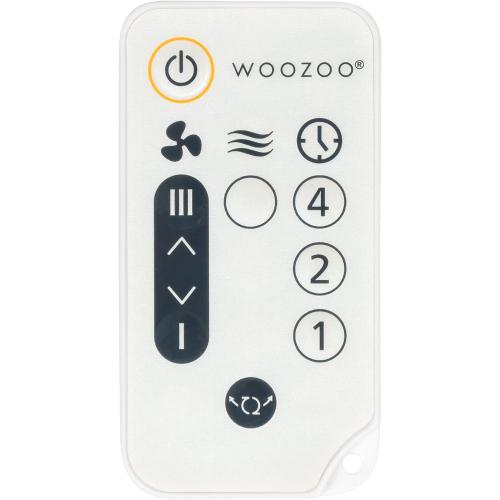 IRIS USA WOOZOO Air Circulator Fan with Remote, Oscillating, 5 Speeds, 82ft Max Air Distance, 90° Adjustable Tilt, 30db Quiet Motor, Small Fan for Bedroom, Office, Dorm, White