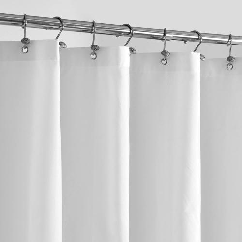 ALYVIA SPRING 72x96 Extra Long Waterproof Fabric Shower Curtain Liner White