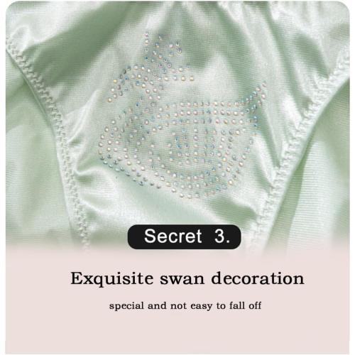 Womens XS 3pk Silk String Bikini Satin Panties Soft Smooth Briefs Frill Trim Ruched Cheeky Underwear