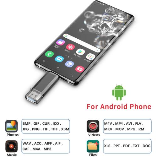 Vansuny 64GB Type C Flash Drive 2 in 1 OTG USB 3.0   USB C Memory Stick with Keychain Dual Type C Thumb Drive Photo Stick Jump Drive for Android Smartphones, Computers, MacBook, Tablets, PC