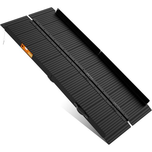 Black Aluminum Ramp 6FT, With Non-Slip Surface Wheelchair Ramp, Folding Portable Wheelchair Ramps for Home Steps,Scooter Ramp for Car, Stairs, Doorways, Curbs, 800 LBS Weight Capacity, 28.3 W x 72 L