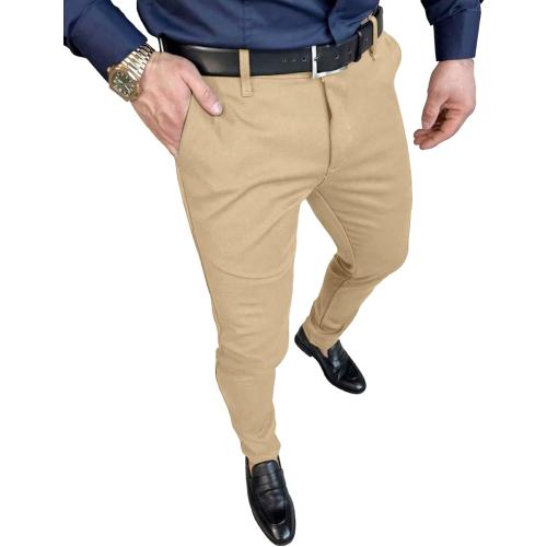 Size 32 ... Men's Slim Fit Stretch Dress Pants Skinny Tapered Suit Trousers with Expandable Waist