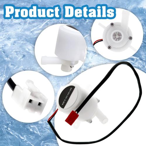 HZB-12A/25BF ZLWB-12 Ice Maker Machine Water Pump Fits for Household Small Bullet Ice Machine HZB-25BF/ HZB-13F/ HZB-20FA/ HZB-50A/ HZB-20F/ HZB-5/0 HZB-80/ HZB-60