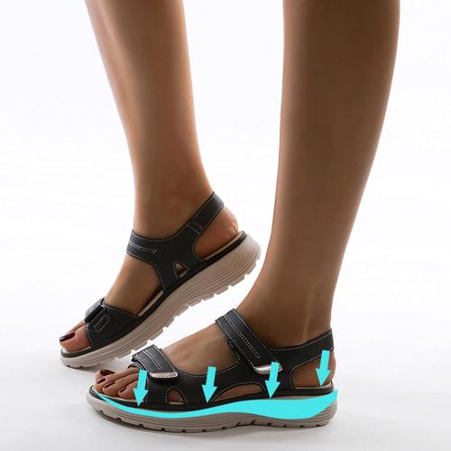 Womens Orthotic Wedge Buckle Strap Sandals Open Toe Breathable size 38 European