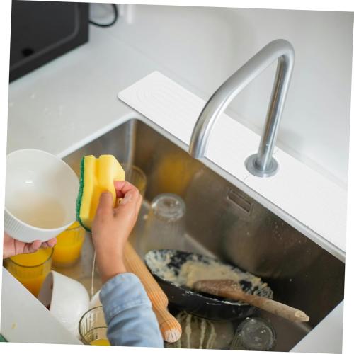 Angoily Diatomite Sink Faucet Mat Water Absorbent Dry Counter Mat Kitchen Accessory