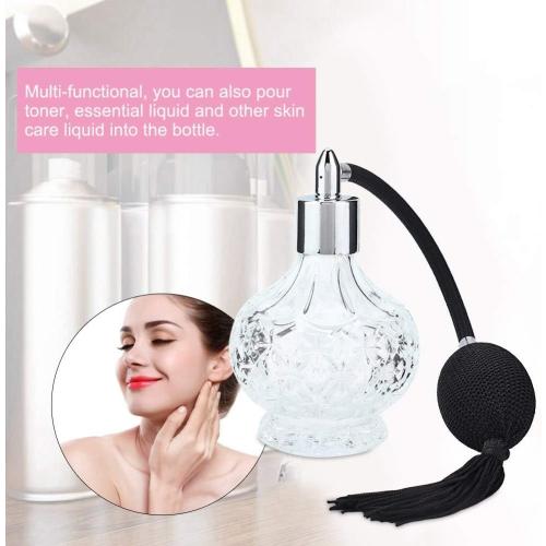 Glass Perfume Atomiser Spray Bottle - Retro Mini Refillable Empty Spray Atomizer