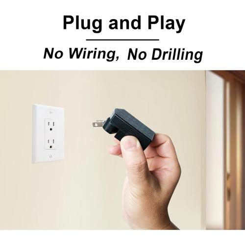 2K Mini Plug-in Security Camera with Rotating Lens, Night Vision, Motion Detection (W-C7)