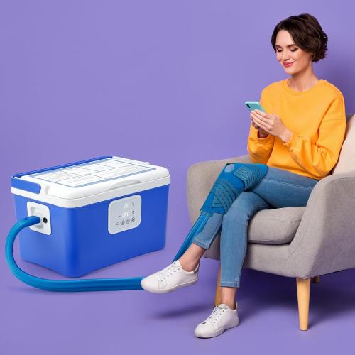 Programable Cold Therapy Machine, Large 13-Quart Ice Therapy Machine for Knee After Surgery, Quiet Pump Cryotherapy - Strong Adjustable Ice Packs for Pains Relief, Post Surgery Sports Injuries