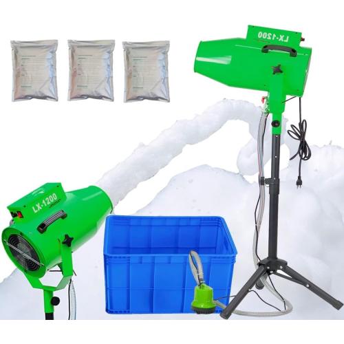 1200W Foam Machine for Foam Powder, Summer Pool Water Toys for Kids & Adults, Bubble Machine with 3pcs Foam Granules and Water Tank, Business Celebrations, Outdoor Party Events