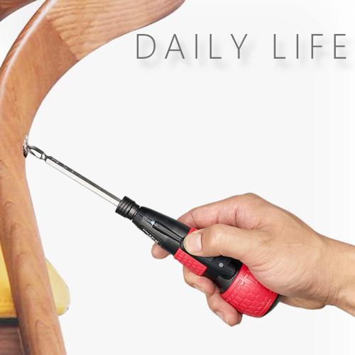 3.6V Cordless Electric Screwdriver Rechargeable portable Mini Rotary Home Gadget，Automatic Manual all in one with LED Light and USB-C Charging Cable RED