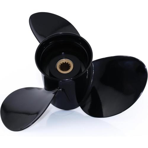 CAPTAIN Boat Propeller fit Johnson Evinrude 40-140 HP Engines, 13 Spline Tooth Outboard Prop, RH, Aluminum, OEM Propellers for 50 60 E-TEC 65 70 75 85 88 90 100 110 112 115 120 125 135 HP
