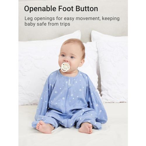 3-6 Months Blue GROWNSY Transitional Swaddle Sleep Sack 3-6 Months, Starfish Design Baby Swaddle Sack, Dual-Zipper for Easy Diaper Changes, Proper Hip Development & Openable Foot Button, 12-20lbs, Blue