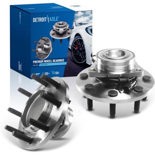 Detroit Axle - RWD Front Wheel Bearing Hubs for 2006 2007 2008 Dodge Ram 2500 3500, 2 Wheel Bearing and Hubs Assembly Replacement Pair Hubs