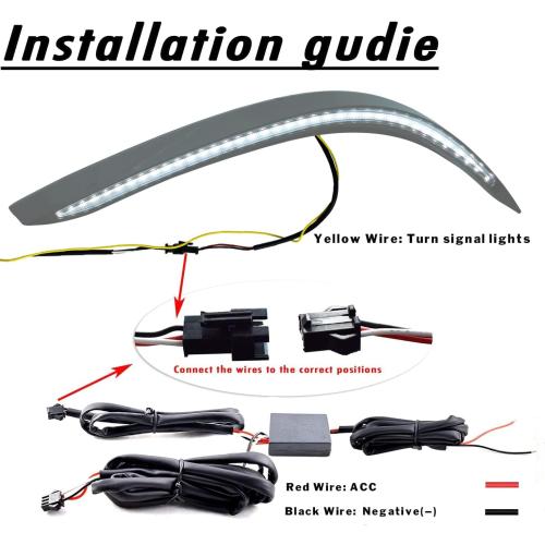 Switchback White/Amber LED Front Bumper Fog Daytime Running Lamp Dynamic Sequential LED Turn Signal Light Function Compatible with Toyota Highlander 4TH 2021 2022 2023 2024 XSE