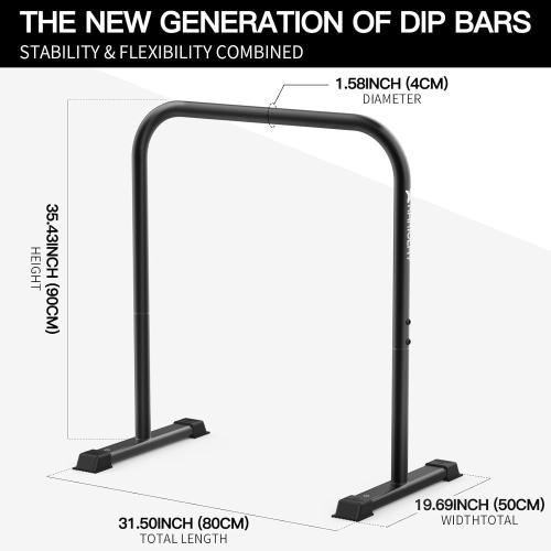 2026 Upgrade World's Best Strongest Premium Dip Bars with Adjustable Ultra-Stable Settings & Non-Slip Feet - USA Original Patent, USA Designed, USA Shipped, USA Warranty