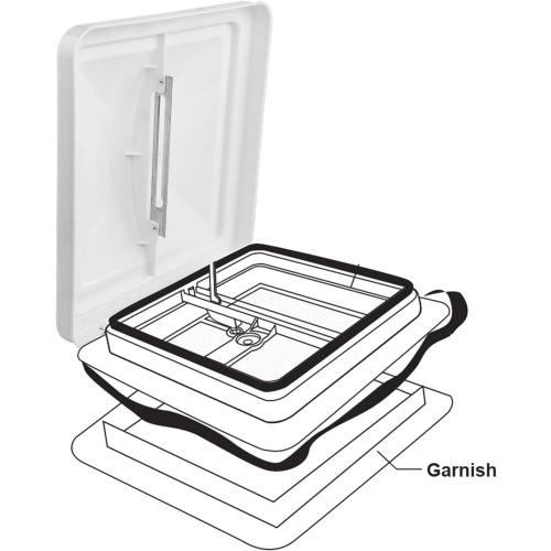 2 Pack Universal Roof Vent Cover Vent Lid Replacement for RV, Trailer, Camper, Motorhome Roof Vent Cover White