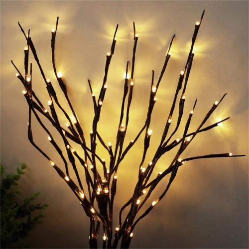 1 Pack Decorative LED Lighted Branch Lights Battery Operated Artificial LED Twig Branches Decoration for Home Room Decor Christmas Vase (Warm White, 29.5 Inches, 20leds)