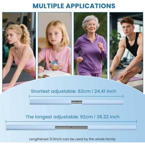 Yoga Stick, Back Cross Orthosis for Adult And Child, Foam Stainless Steel Material, Improving Hunchback and Chest Back Support, Hump Corrector Posture Corrector Stick Stretching rod(23.6-35.4in)