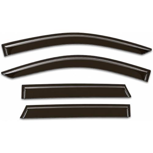2015-2026 Tape-On Rain Guards for Ford F150 SuperCrew Side Window Deflector Visors (Crew cab only) XL XLT Lariat King Ranch Platinum Limited Lightning 2018 2019 2020 2021 2022 2023 2024 2025