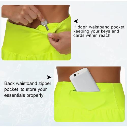 Size S...THE GYM PEOPLE Womens High Waisted Running Shorts Quick Dry Athletic Workout Shorts with Mesh Liner Zipper Pockets