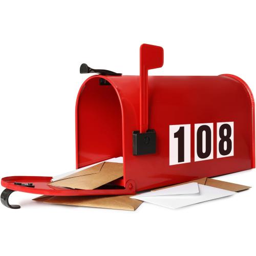 3 inch Self Adhesive Numbers for Mailbox, House Numbers, Reflective Mailbox Number, Trash Cans Number, for Outside, 60 PCS (Black/White)