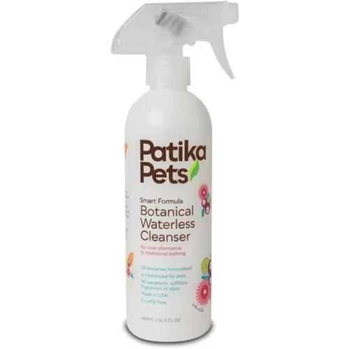 Patika Pets | Botanical Cleanser for Dogs & Cats, Waterless Shampoo & Gentle Conditioner Spray, No Rinse Formula, Paraben Free, Natural Ingredients for Sensitive Itchy Skin - 16.2oz
