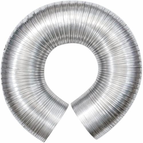 ArmorFlex Dryer Vent, Flexible Aluminum Duct with Clamps, Semi-Rigid