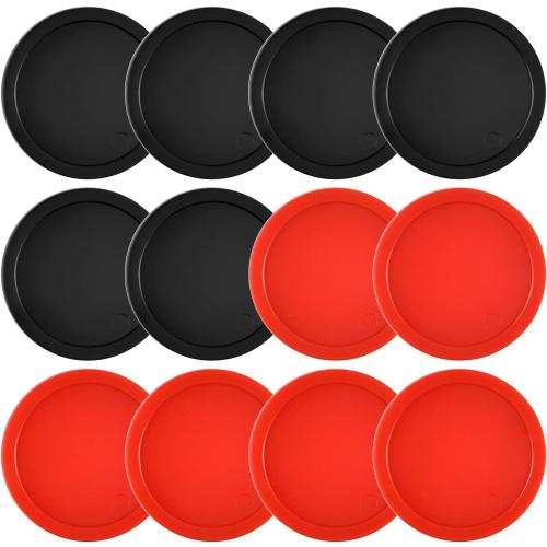 Coopay 12 Pieces Home Air Hockey Pucks 2.5 Inch Heavy Replacement Pucks for Game Tables Equipment Accessories, 12 Grams