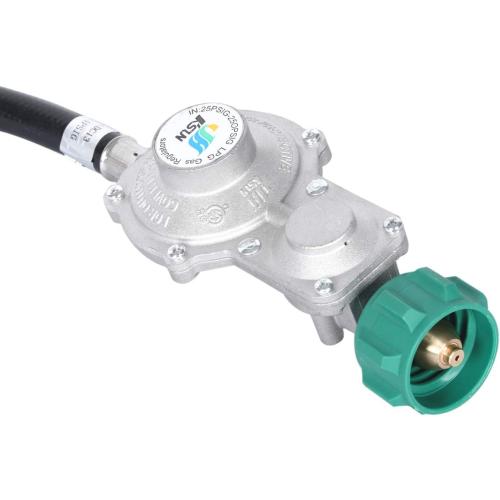 GasSaf 5FT Two Stage Propane Regulator with Hose for Dual Fuel Generator, RV Appliance,Gas Stove and More